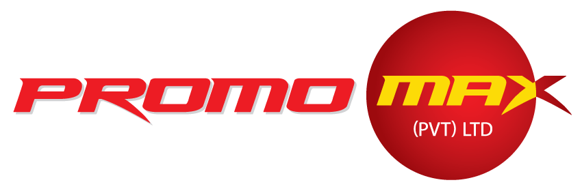 Promo Max logo with red and yellow gradient circle and stylized text